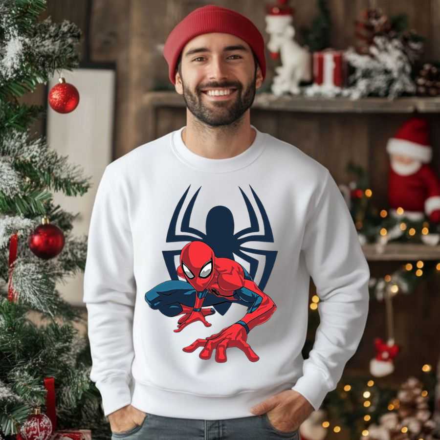 Dynamic Spider-Man Vector Art Action Sweatshirt 2 Dynamic Spider-Man Vector Art Action Sweatshirt 2